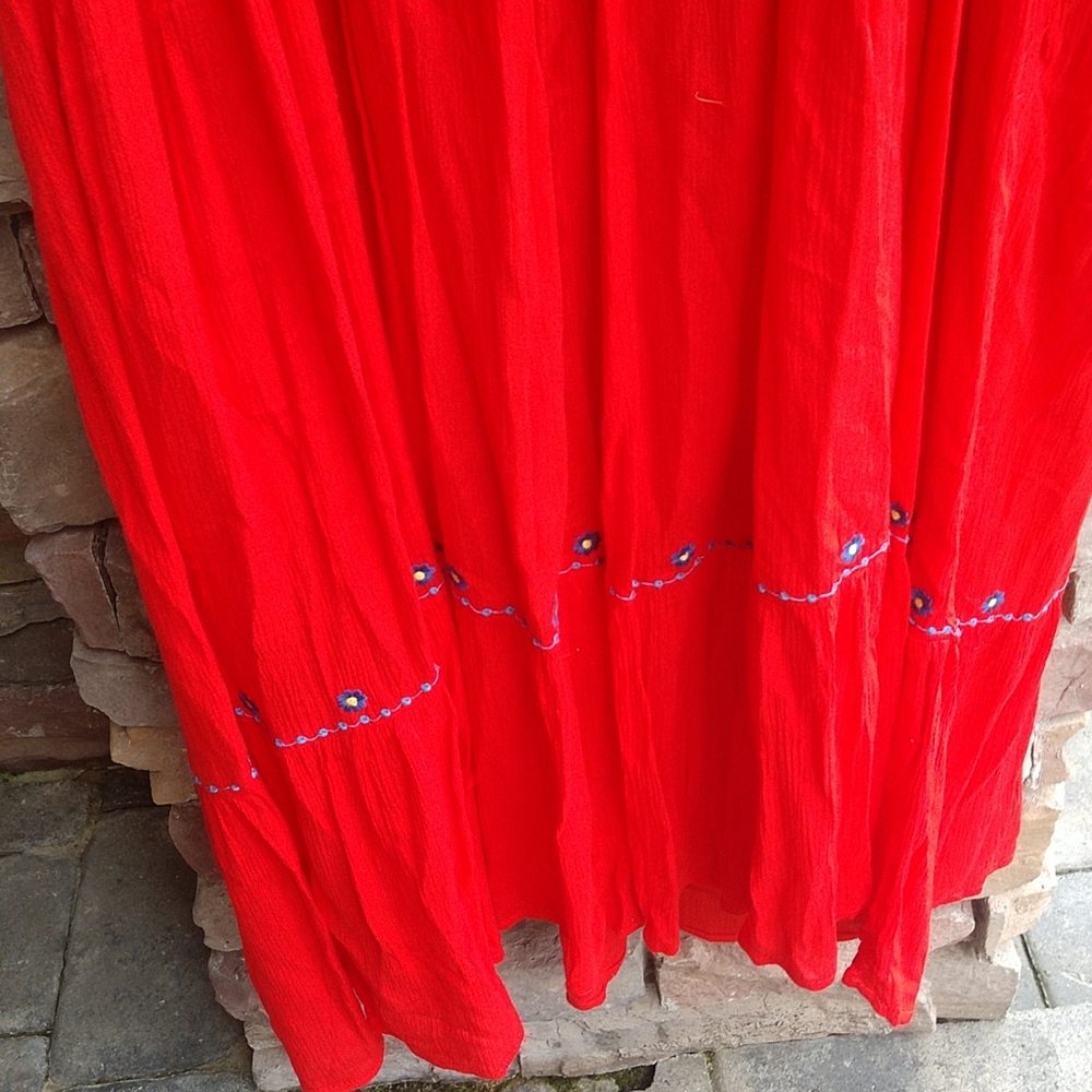 Modcloth Red Embroidered Dress - Picture 8 of 10
